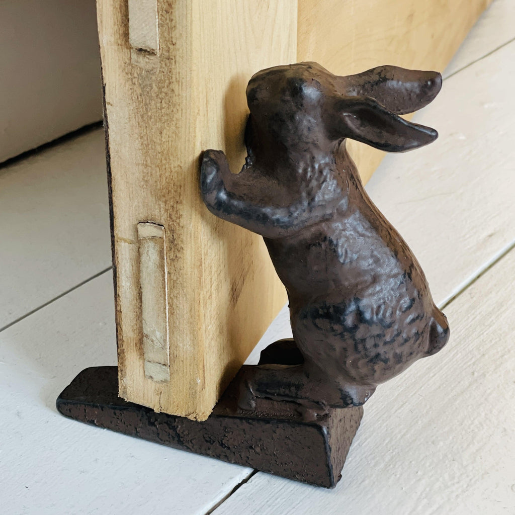 Cast Iron Rabbit Doorstop-Door Stops-Yester Home