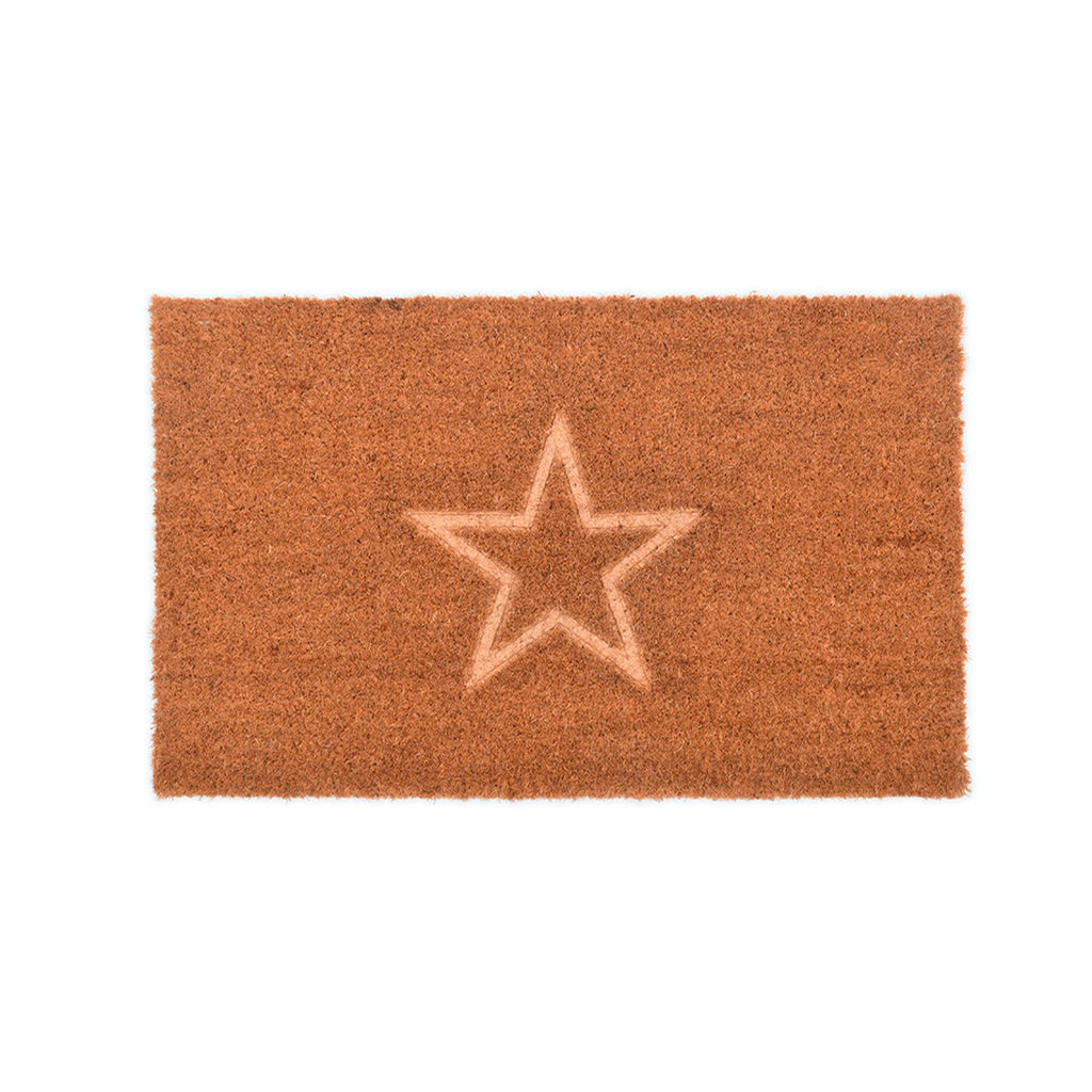 Embossed Star Coir Doormat