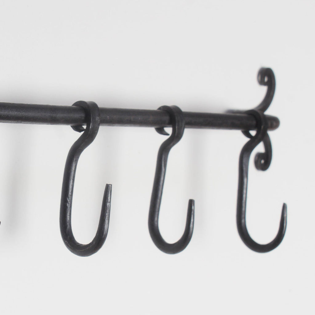 Forged Iron Hook Rail-Hook Rails-Yester Home