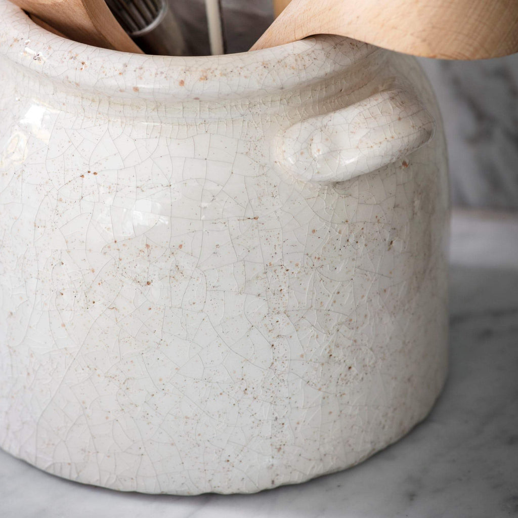 Ravello Ceramic Pot Vase With Handles-Storage-The Little House Shop