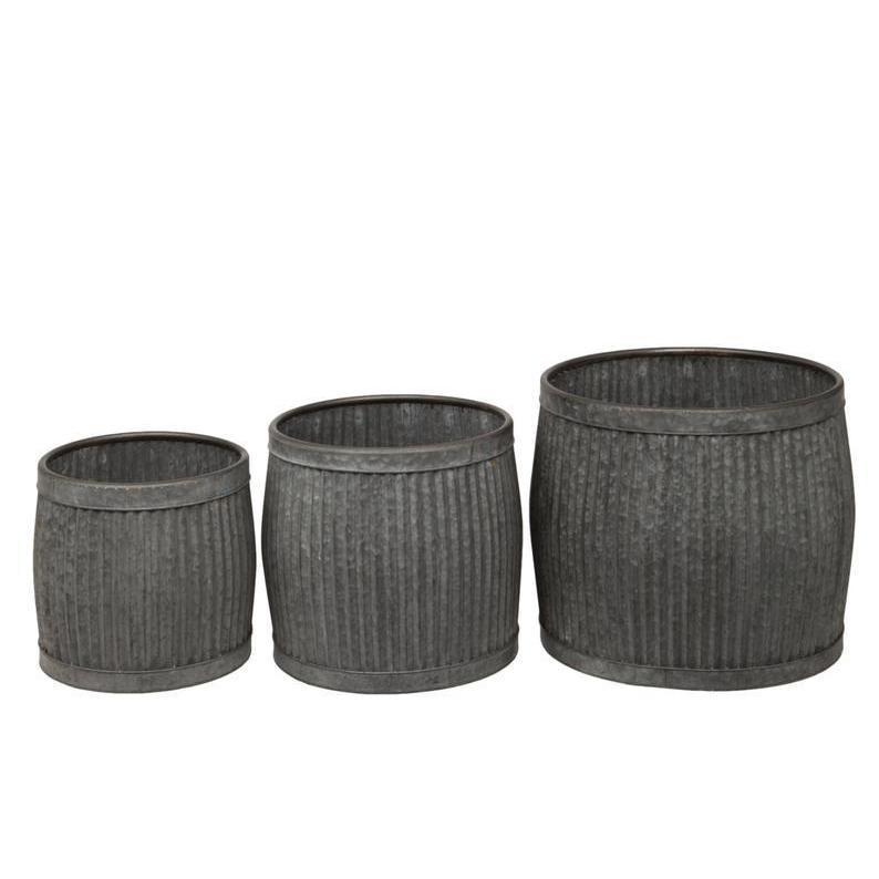 Round Dolly Tub Planters-Planters-Yester Home