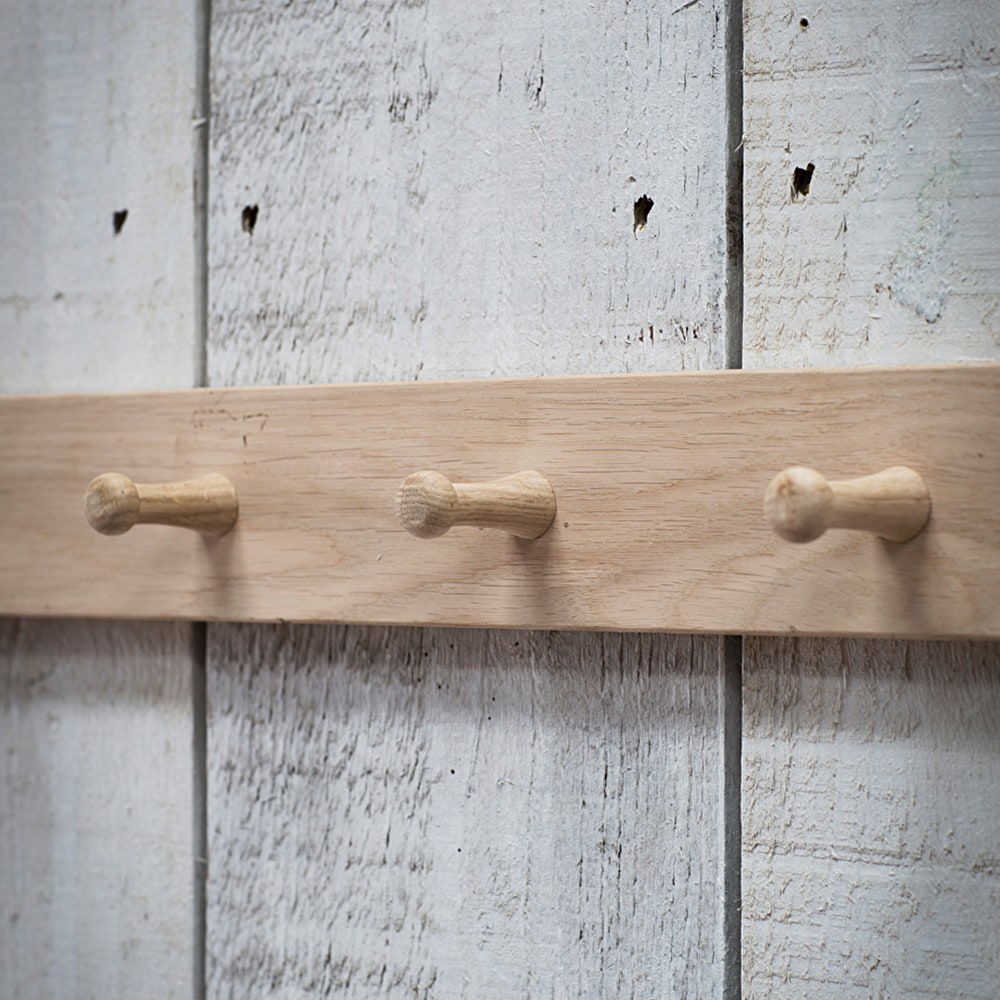 Raw Oak Peg Rail-Storage-The Little House Shop