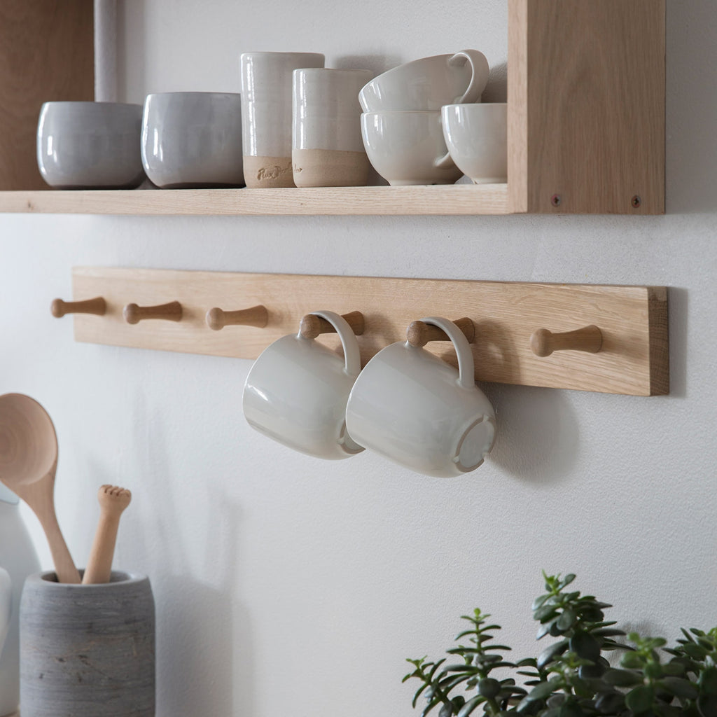 Raw Oak Peg Rail-Storage-The Little House Shop