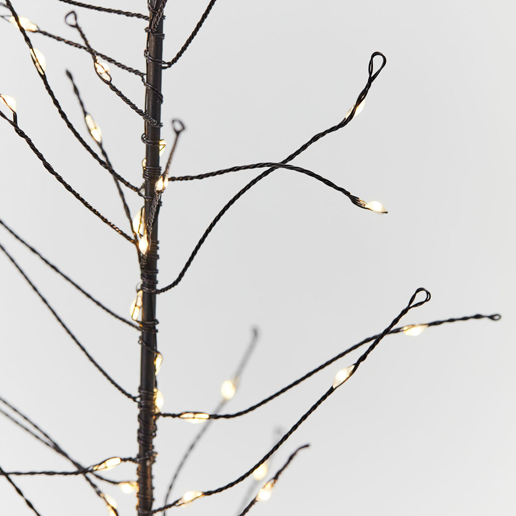 Black Wire LED Christmas Tree - Large