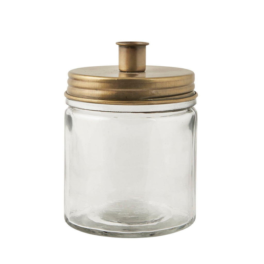 Candle Holder With Brass Cover-Candle Holders-The Little House Shop