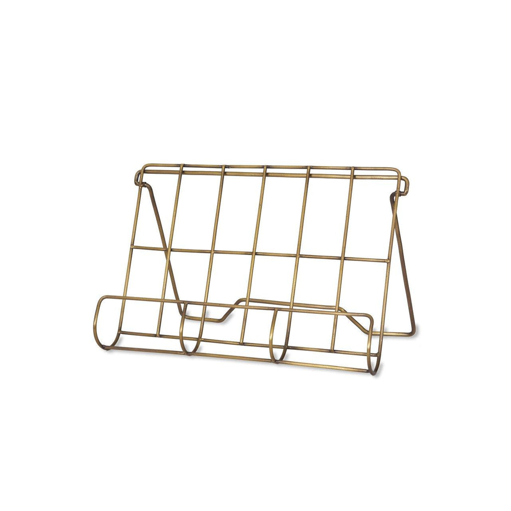 Brompton Cook Book Holder | Antique Brass-Book Stands & Rests-Yester Home