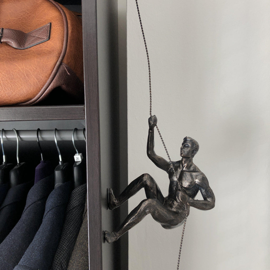 Bronze Climbing Man-Ornaments-Yester Home