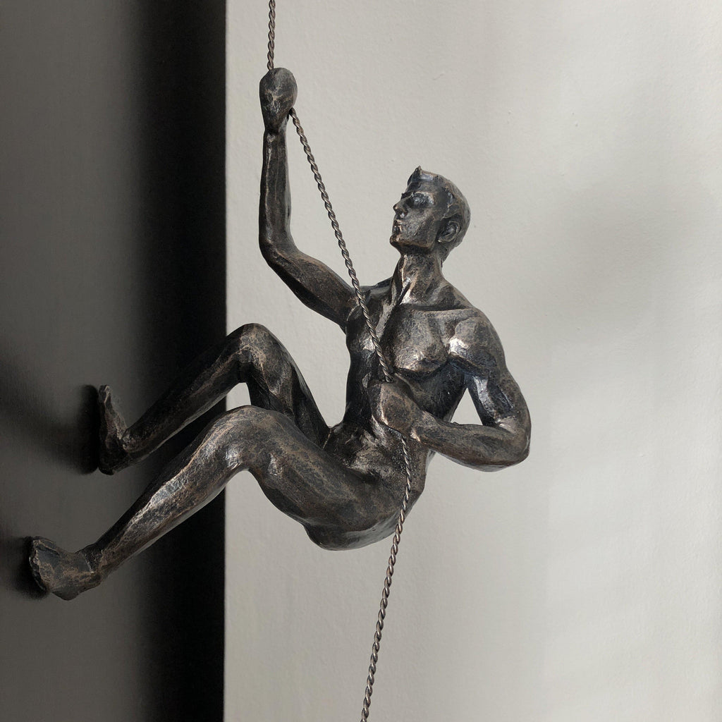 Bronze Climbing Man-Ornaments-Yester Home