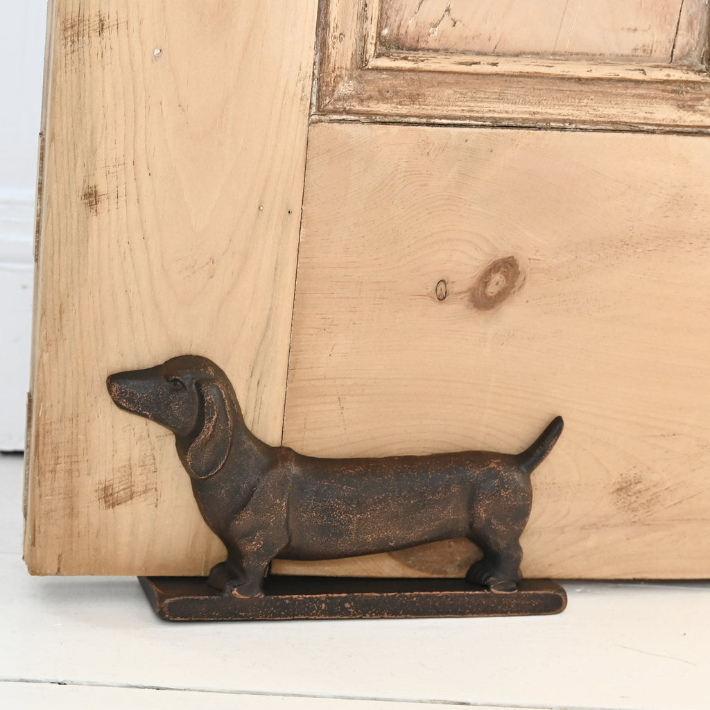 Cast Iron Dachshund Doorstop-Door Stops-Yester Home