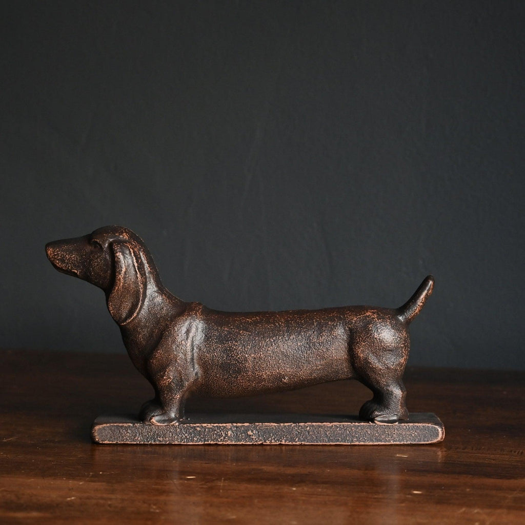 Cast Iron Dachshund Doorstop-Door Stops-Yester Home