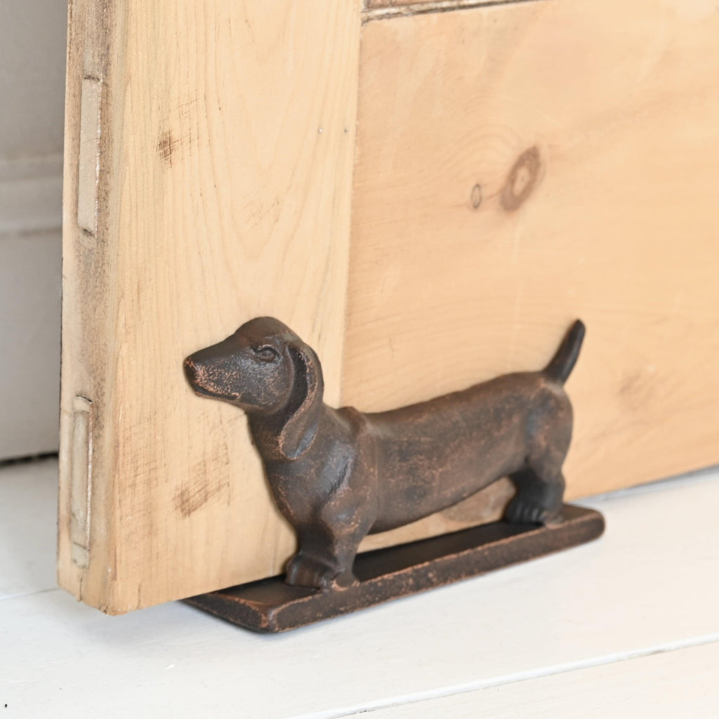 Cast Iron Dachshund Doorstop-Door Stops-Yester Home