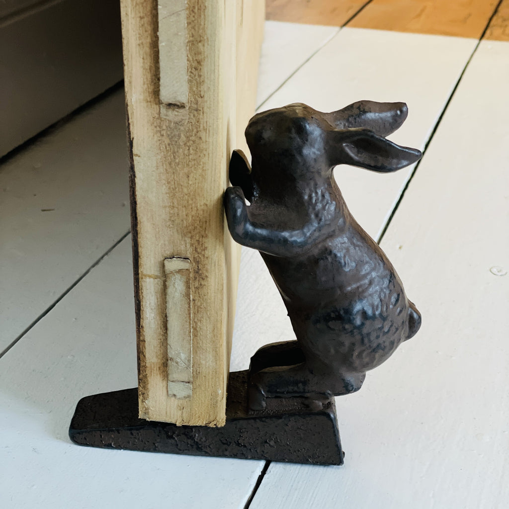 Cast Iron Rabbit Doorstop-Door Stops-Yester Home