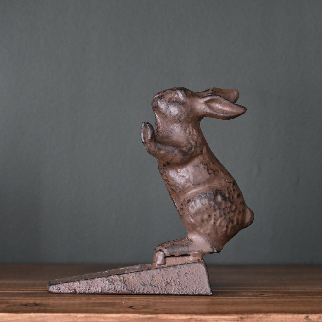 Cast Iron Rabbit Doorstop-Door Stops-Yester Home