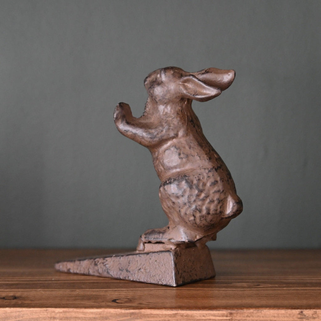 Cast Iron Rabbit Doorstop-Door Stops-Yester Home