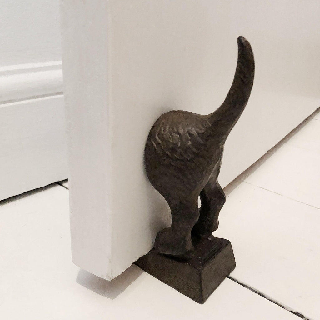 Dog Tail Cast Iron Door Stop-Door Stops-Yester Home