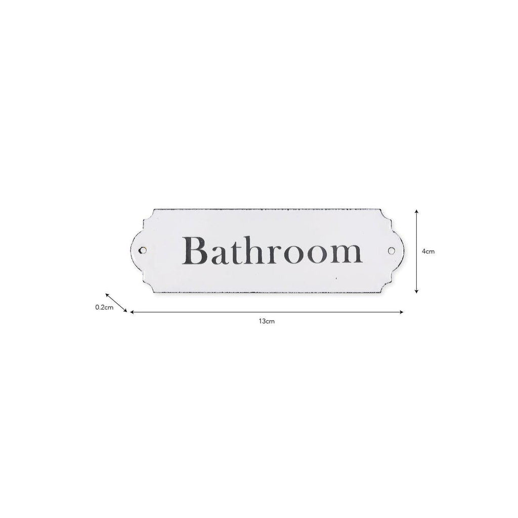 Enamel Bathroom Door Sign-Toilet Sign-Yester Home