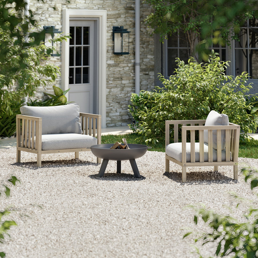 Porthallow Acacia Pair Of Armchairs