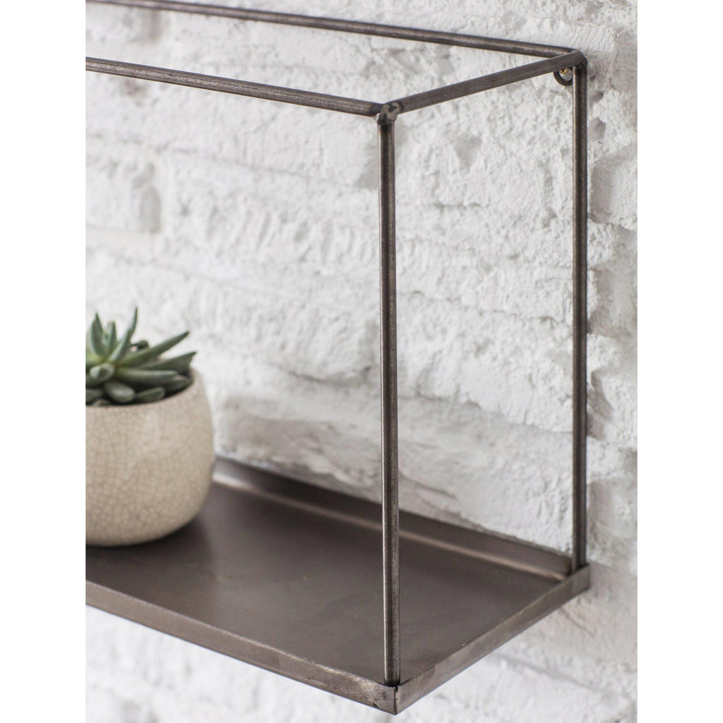 Farringdon Steel Box Shelf-Racks & Shelves-Yester Home