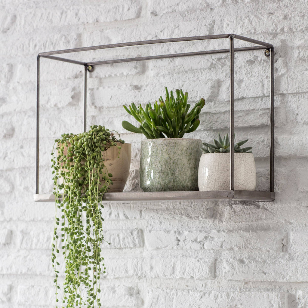 Farringdon Steel Box Shelf-Racks & Shelves-Yester Home