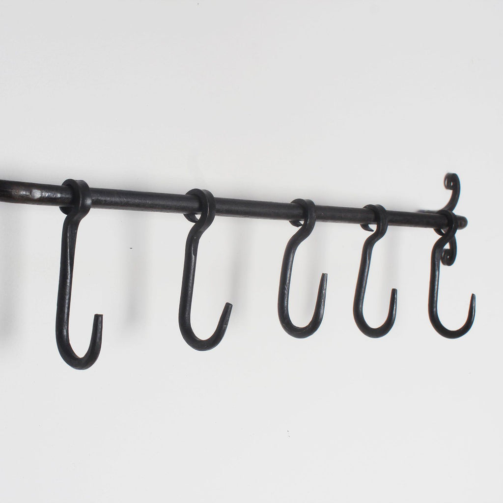 Forged Iron Hook Rail-Hook Rails-Yester Home
