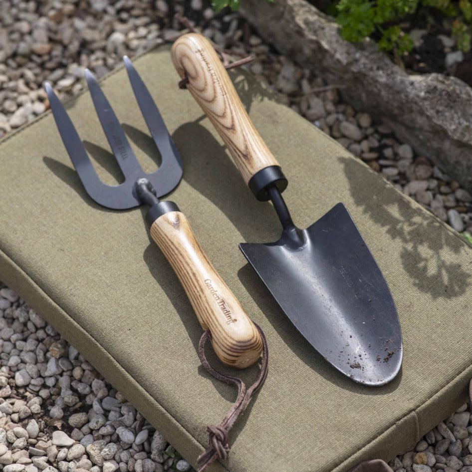 Horton Fork and Trowel Set in Black | Ash & Steel-Gardening Tools-Yester Home