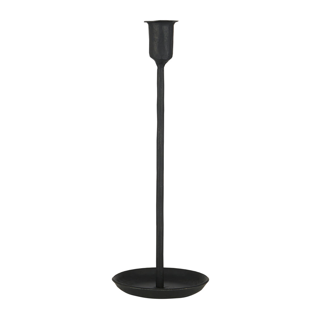 Handmade Black Dinner Candle Holder - large