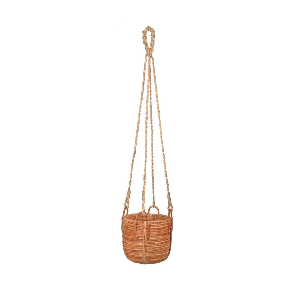 Mayfield Rattan Hanging Plant Pot-Planters-Yester Home