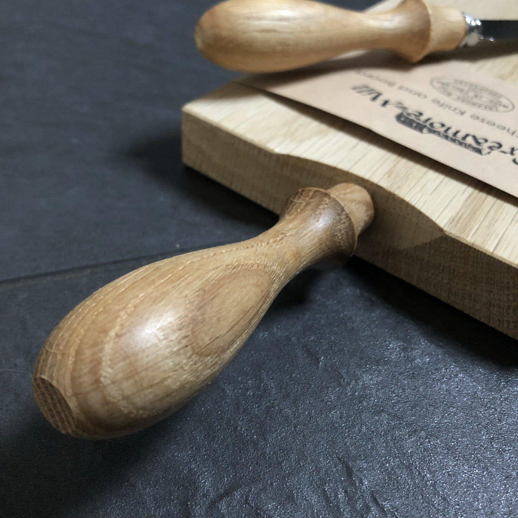 Oak Cheese Board & Knife Set-Cheese Knives-Yester Home