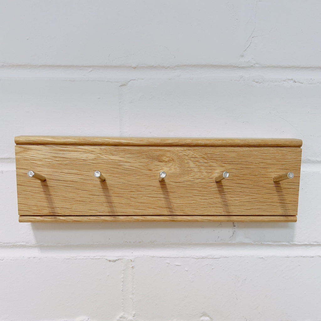 Oak Key Rack-Racks & Shelves-Yester Home