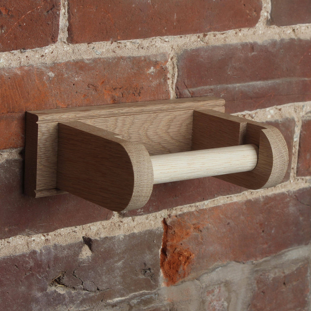 Oak Toilet Paper Holder-Toilet Paper Holders-Yester Home