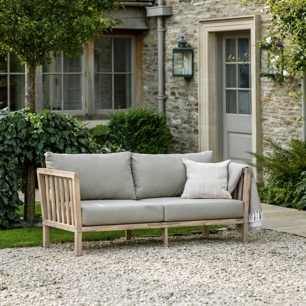 Wooden Porthallow Outdoor 2 Seater Sofa-garden furniture-The Little House Shop