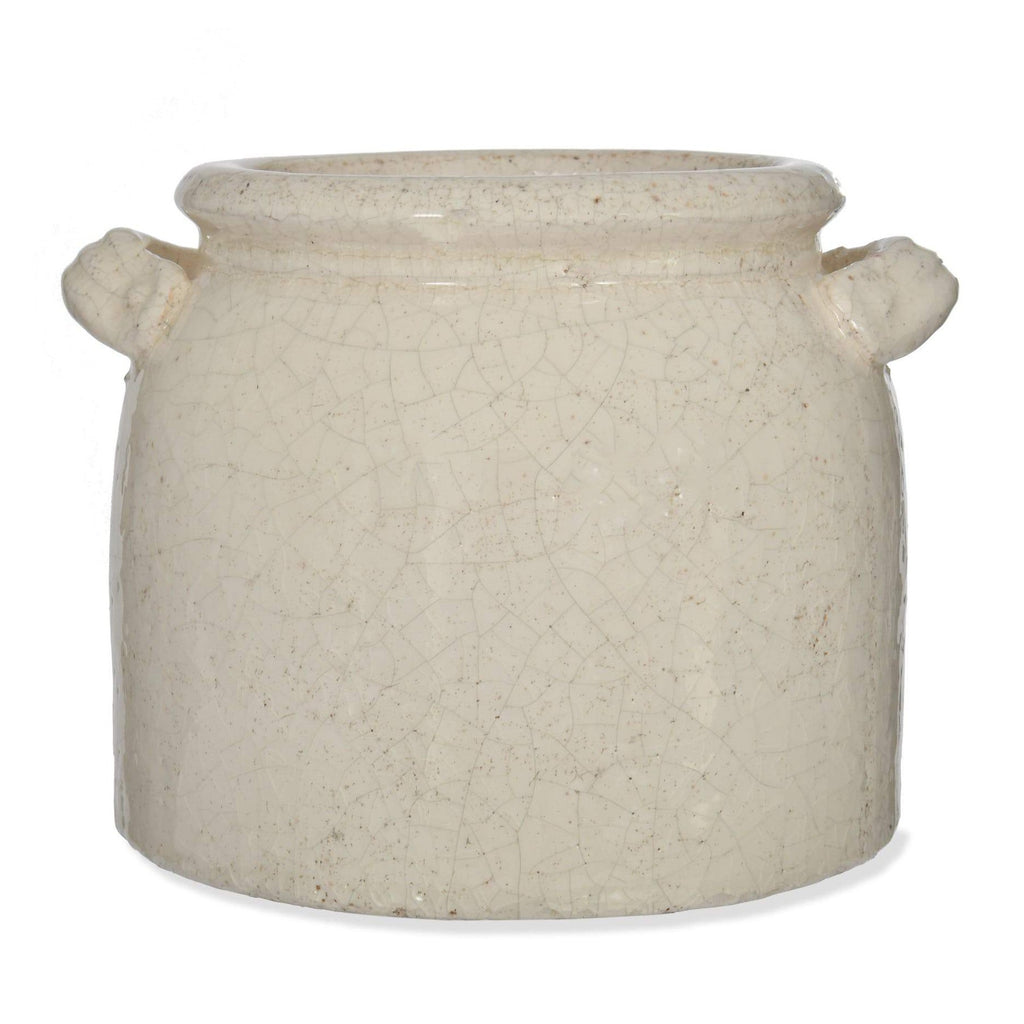 Ravello Ceramic Pot Vase With Handles-Storage-The Little House Shop