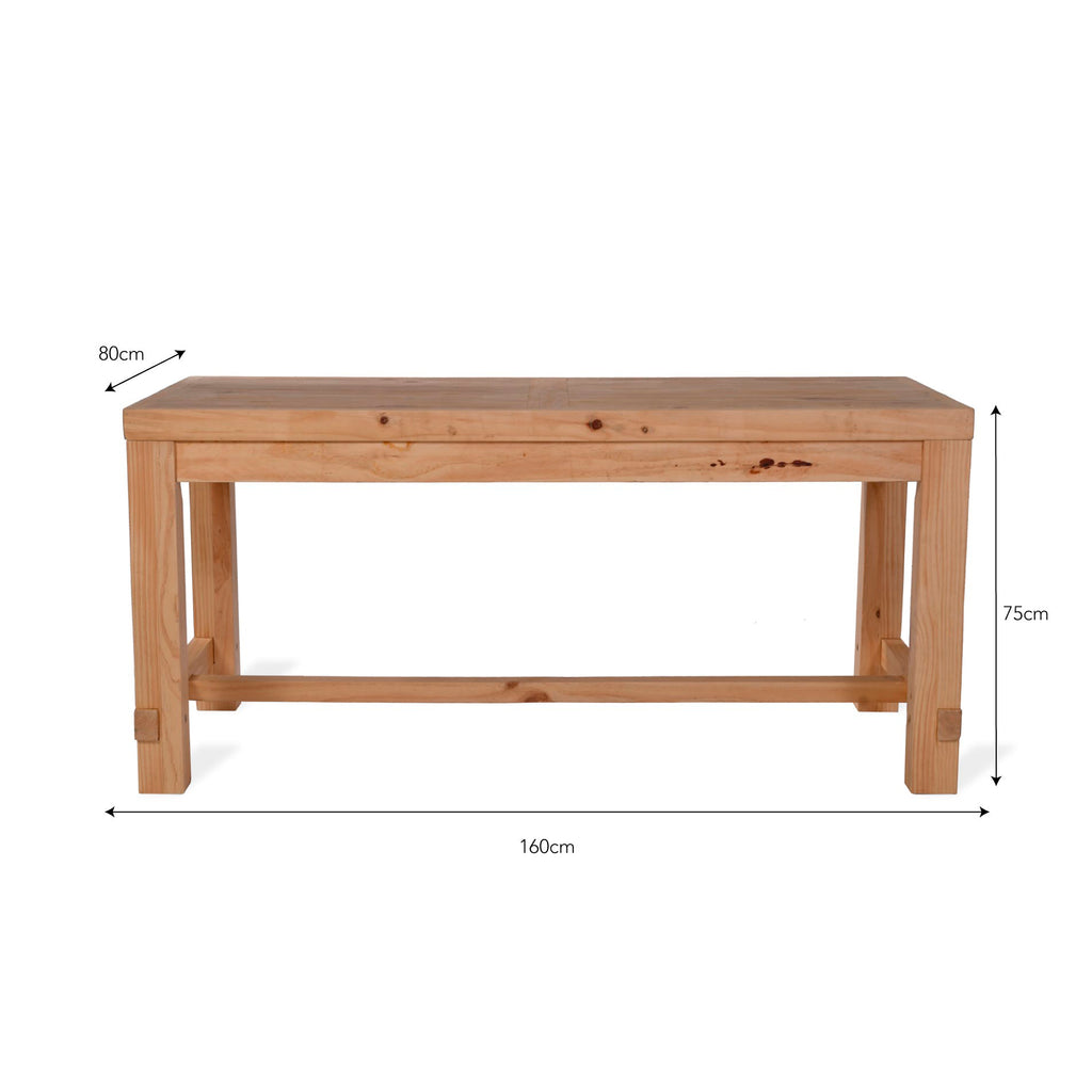Chunky Rustic Raw Pine Table-Dining Table-The Little House Shop