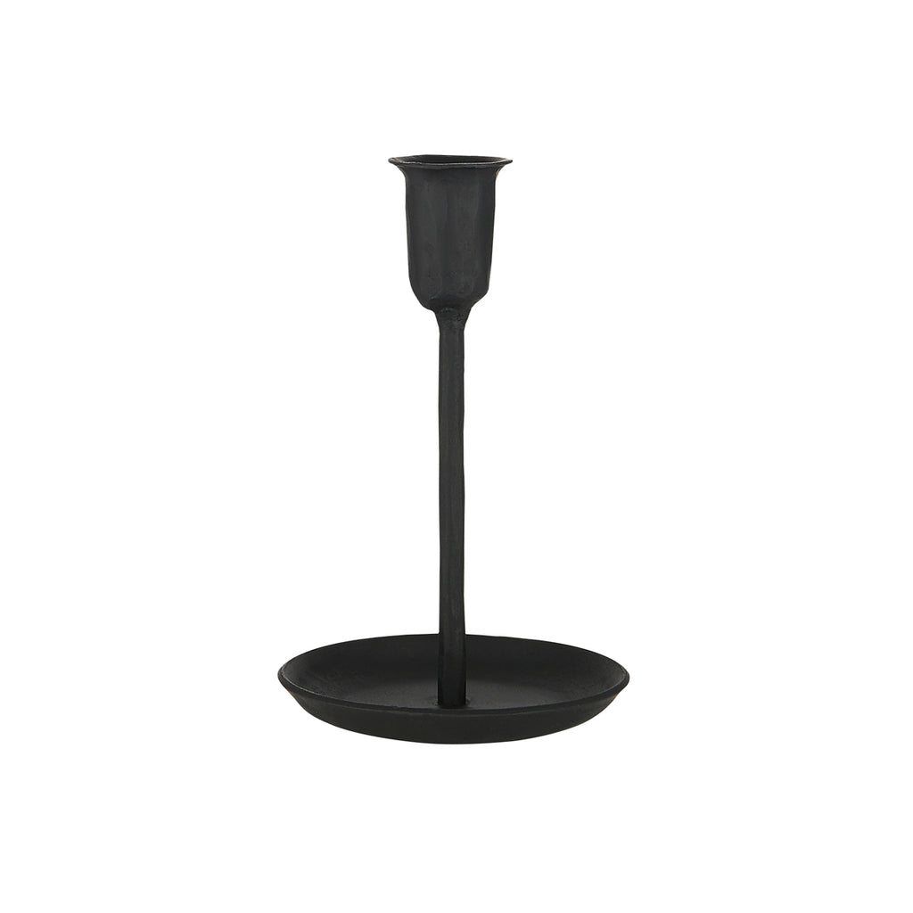 Handmade Black Dinner Candle Holder small