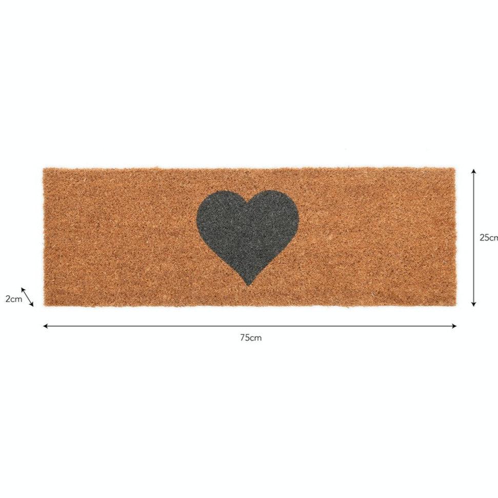 Top Step Heart Doormat-Doormat-Yester Home