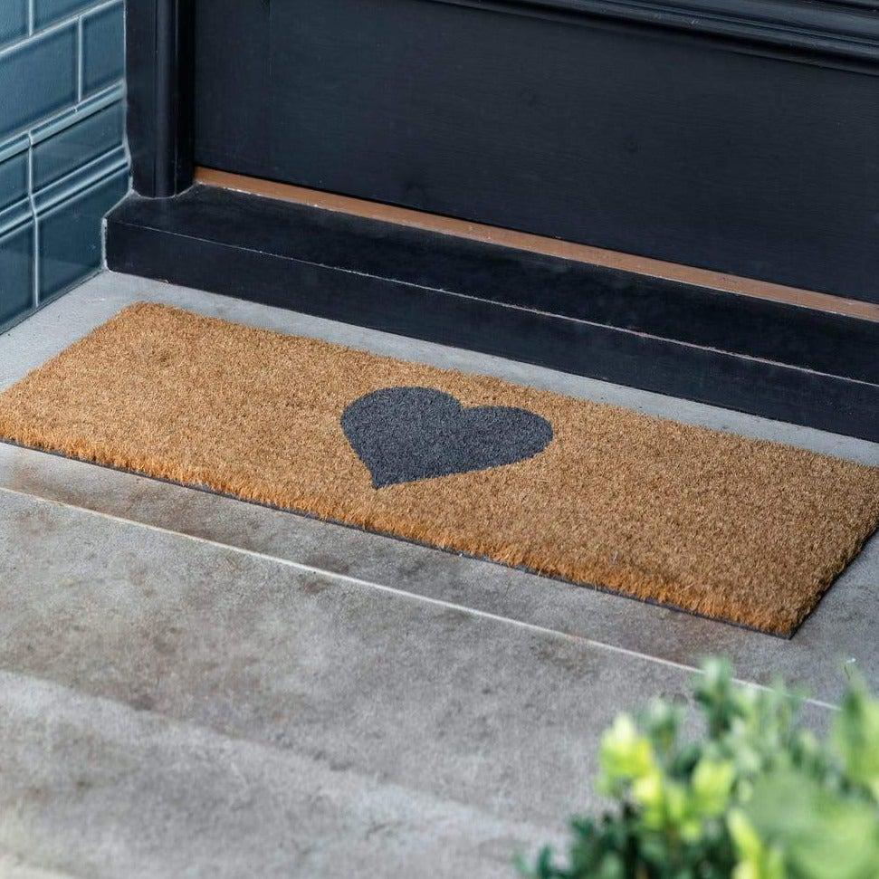 Top Step Heart Doormat-Doormat-Yester Home