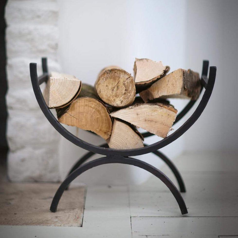 Wrought Iron Log Holder-Log Holder-Yester Home