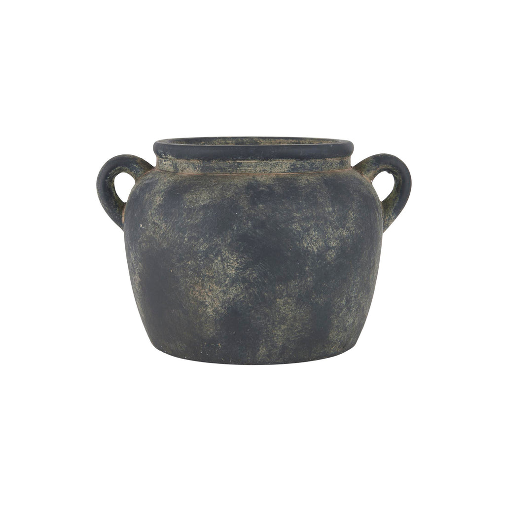 Athens Ceramic Pot With Handles-plant pots-The Little House Shop