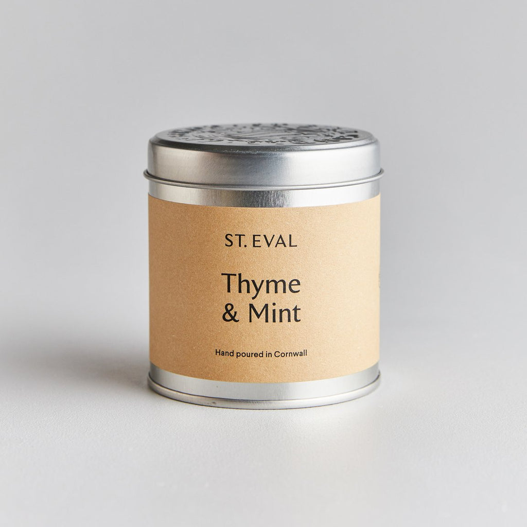 Thyme & Mint Scented Tin Candle